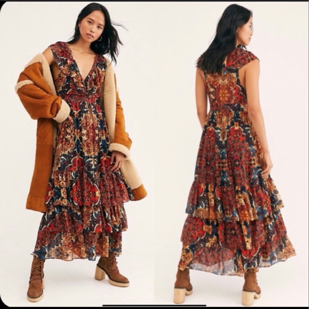 Free People Wear it out Midi Dress